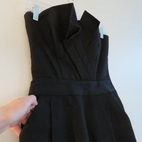 JENNI KAYNE Black Strapless Silk Lined Bustier Mini Dress - Size US 2 - Picture 7 of 16